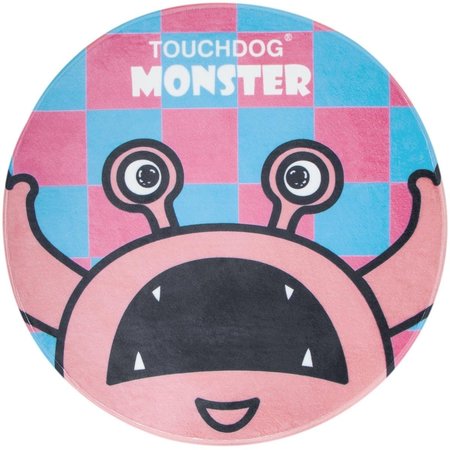 TOUCHDOG Cartoon Up-For-Crabs Monster Rounded Cat & Dog Mat Pink Monster One Size PB106